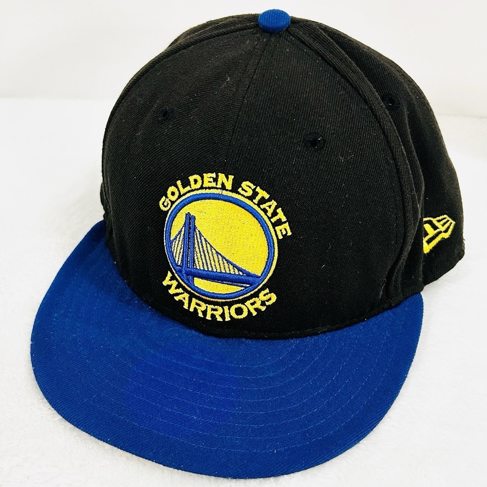 Golden State Warriors‎ New Era 2-Tone 59FIFTY Fitted Hat Cap 7 1/2 NBA Black